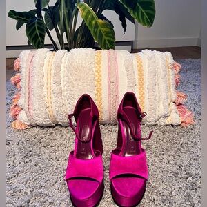 Zara Hot Pink Platform Heels